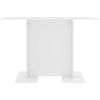 Dining Table White 43.3"x23.6"x29.5" Engineered Wood