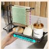 Stainless steel cloth holder, multifunctional sink, Lishui storage towel faucet, retractable sink storage rack, kitchen storage table, storage rack