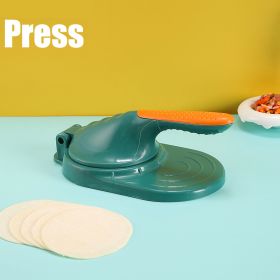 Kitchen Dumpling Maker 2 In 1 Dough Pressing Tool Set Dumpling Mold DIY Dumpling Wrapper Makers Manual Press Dumpling Crust Tool (Color: Only press)