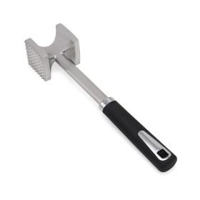 Kitchen Tools Tendon Breaking Hammer Steak Hammer (Color: Black & Silver)