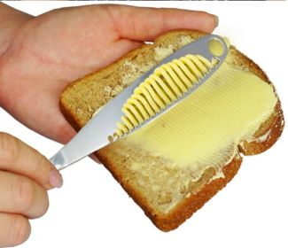 3 In 1 Stainless Steel Butter Spreader Knife Butter Curler Spreader Butter Knife (Num: 1Pcs)