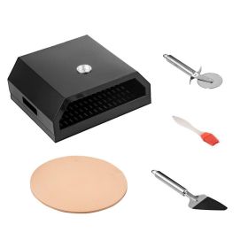 Family Traving And Party Outdoor Camp Portable Stainless Steel Pizza Oven With Kit (Color: Black)