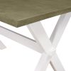 Farmhouse Rustic Wood Kitchen Dining Table with X-shape Legs