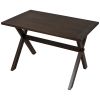 Farmhouse Rustic Wood Kitchen Dining Table with X-shape Legs