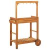 Garden Kitchen Trolley Solid Acacia Wood 36.2"x17.1"x55.7"