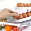 1pc Rolling Refrigerator Egg Dispenser, Space-Saving Holder For Fridge Storage Anti-fall Egg Tray, Egg Rack Tray For Refrigerator, Kitchen Supplies