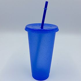 Multi Specification Design Comfortable Straw Cup (Option: Blue-S)