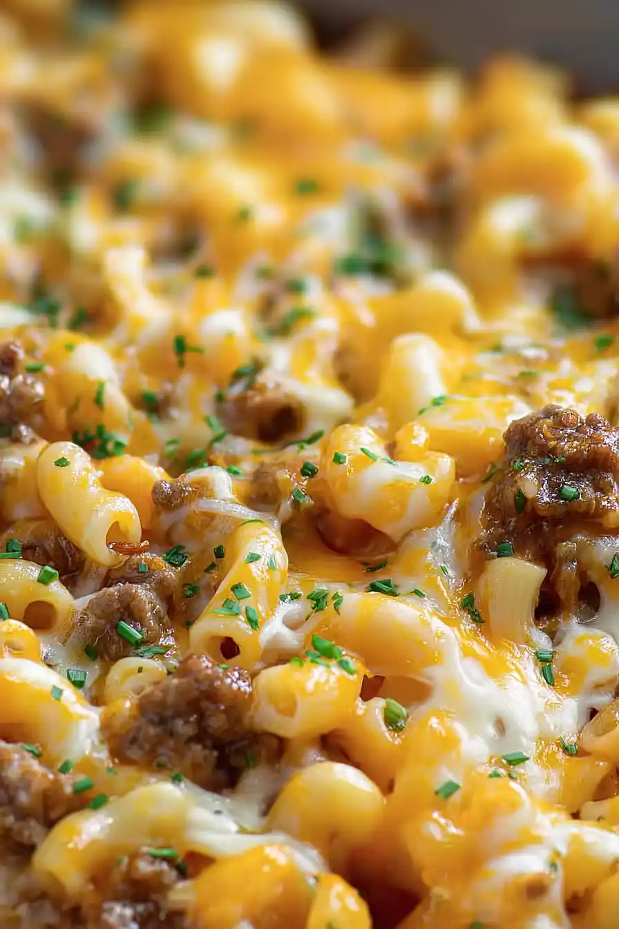 baked mac and cheese with ground beef