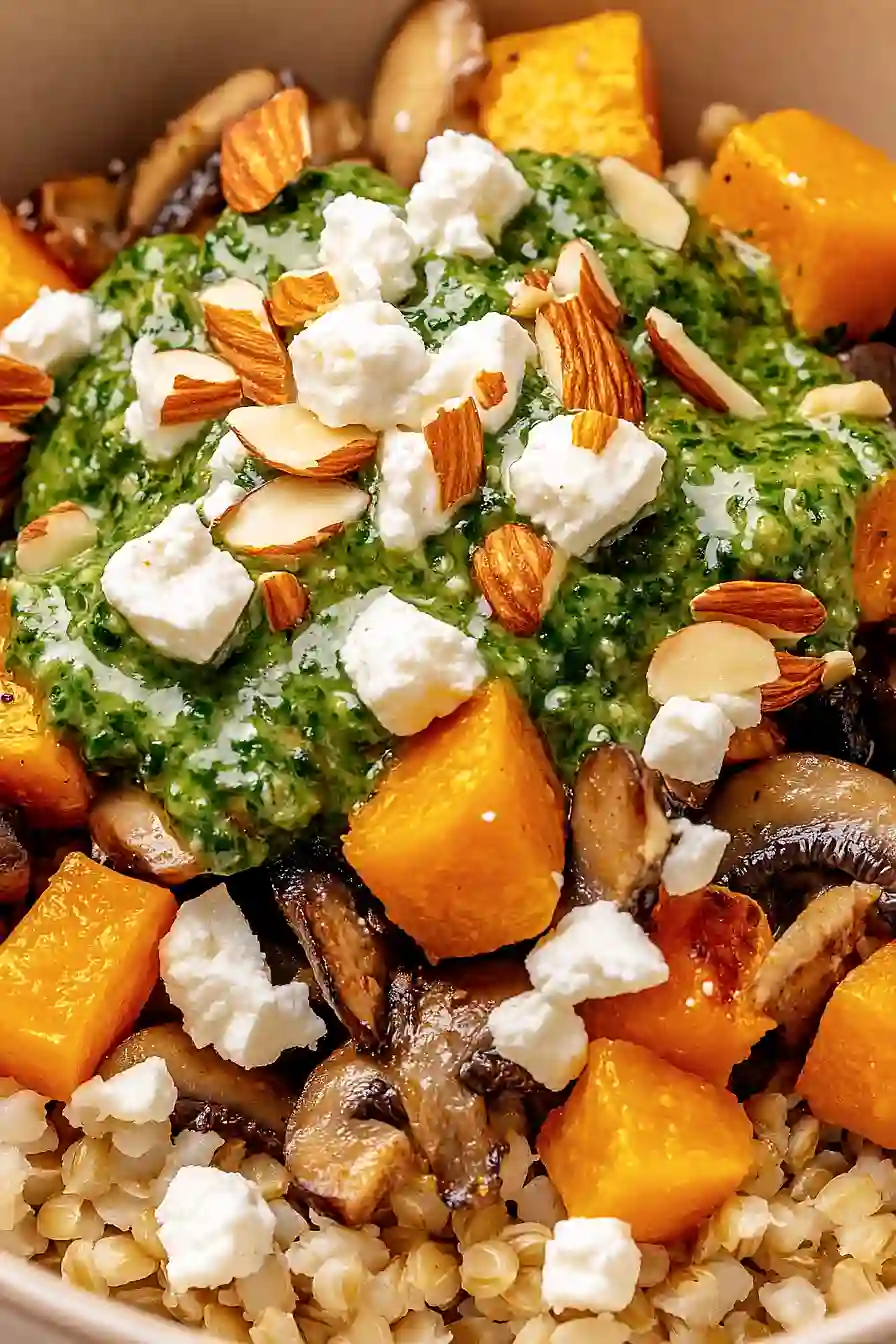 roasted butternut squash grain bowl