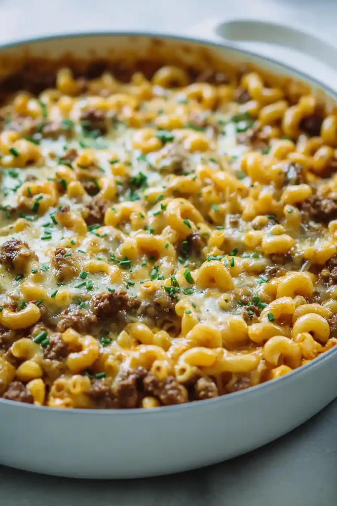baked mac and cheese with ground beef
