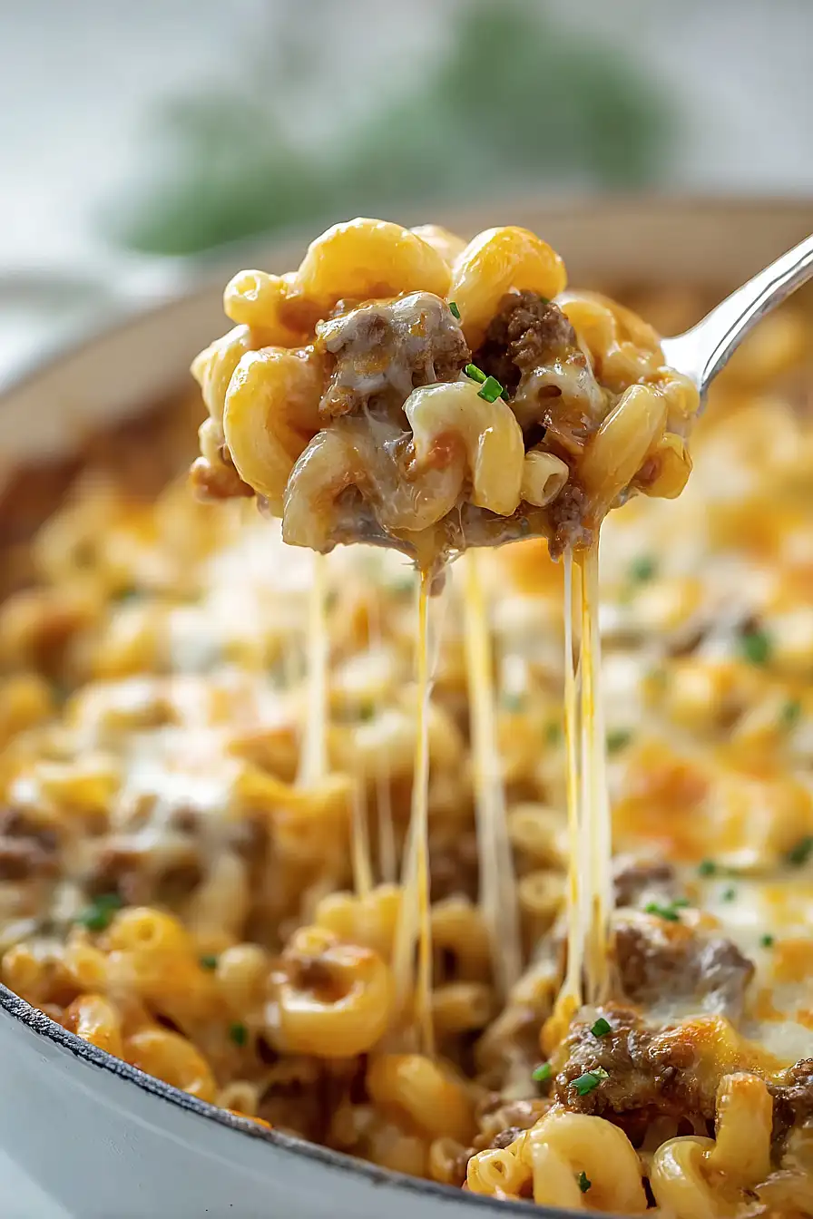 baked mac and cheese with ground beef