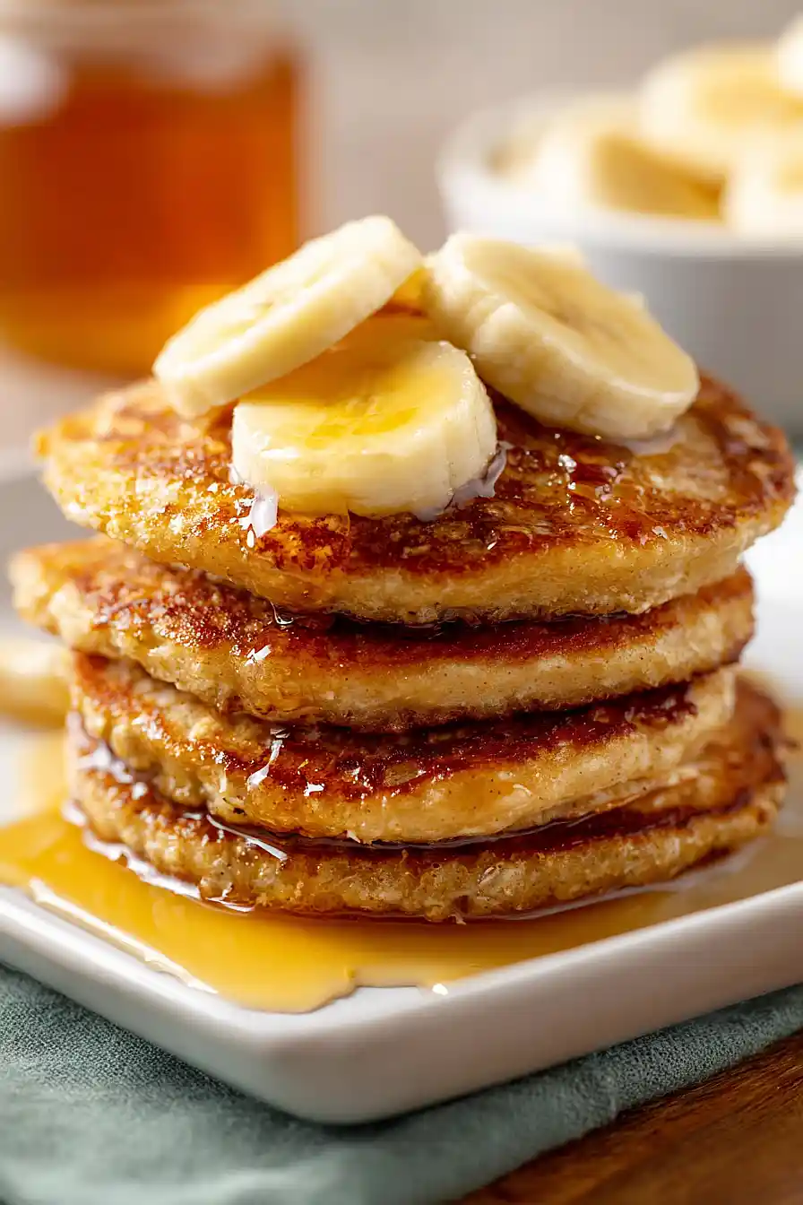 greek yogurt oat banana pancakes
