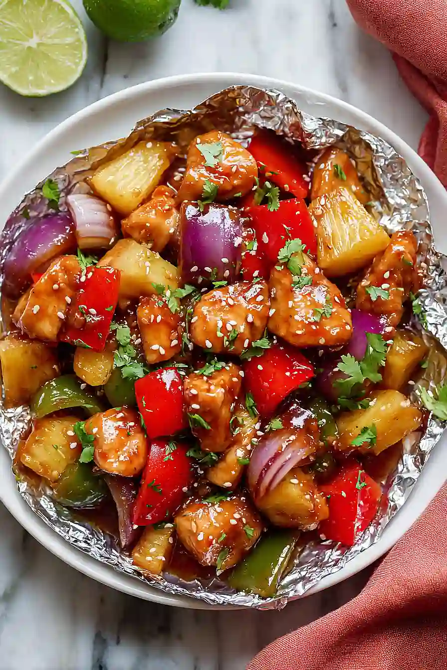 pineapple chicken foil packets