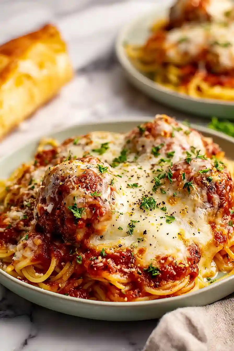 spaghetti and meatball casserole
