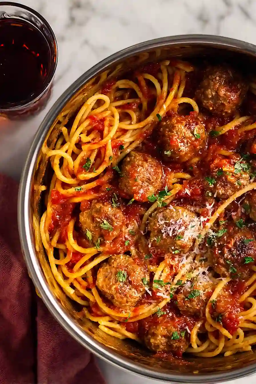 instant pot spaghetti and meatballs