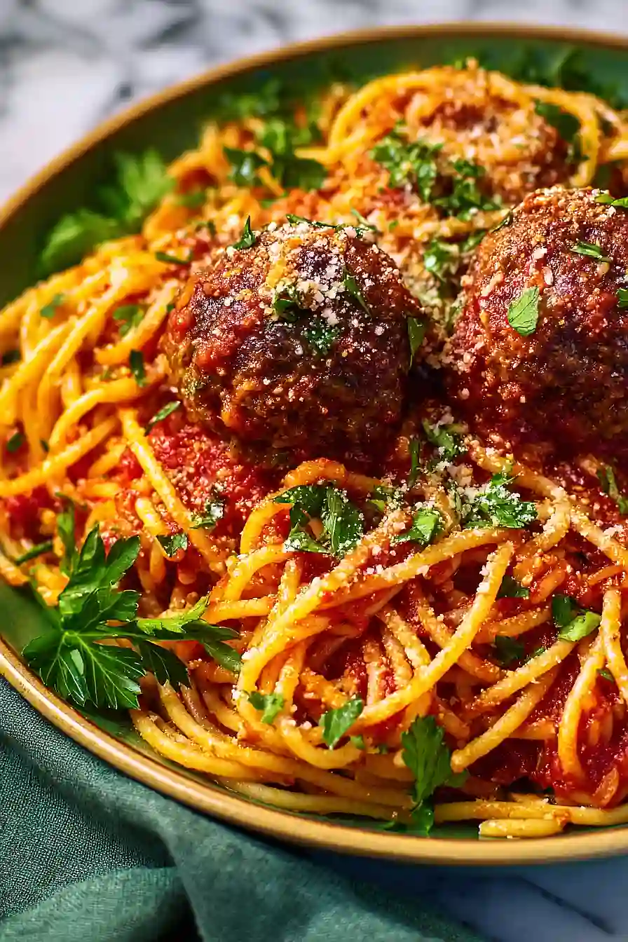 air fryer spaghetti and meatballs