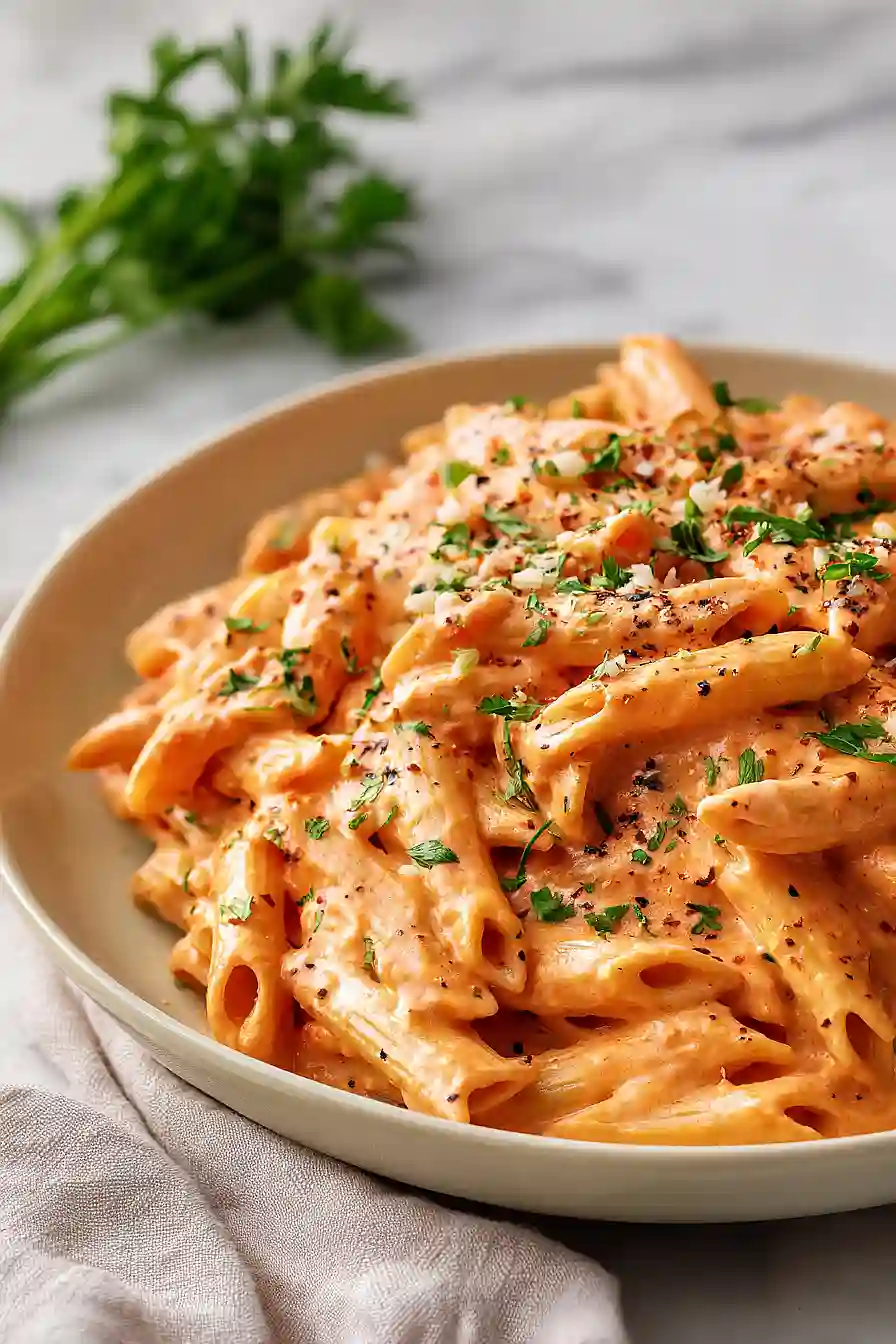 pink sauce pasta