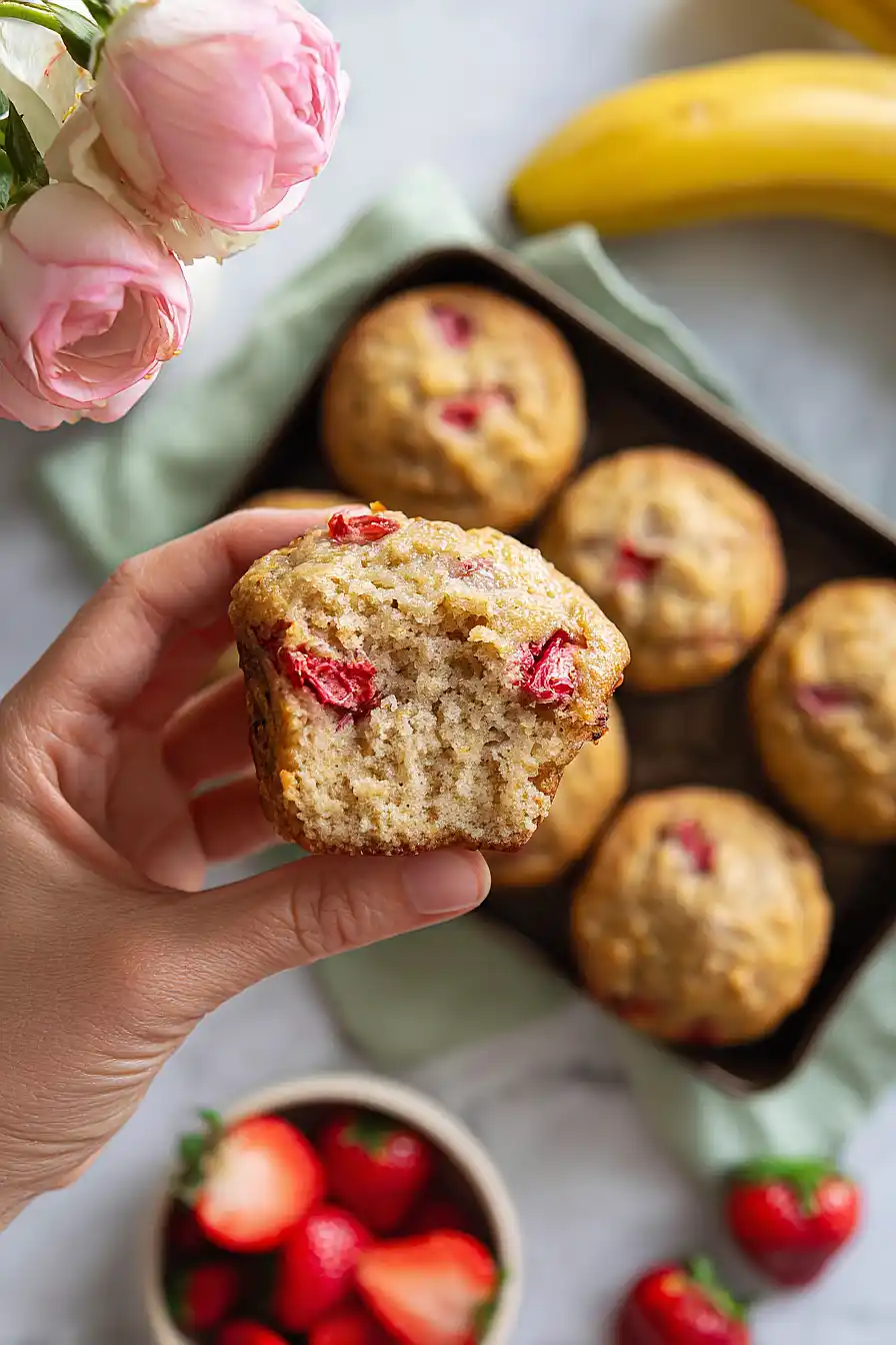strawberry banana muffins