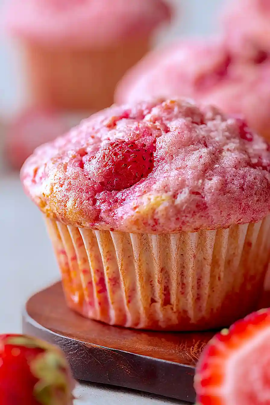 strawberry blended muffins