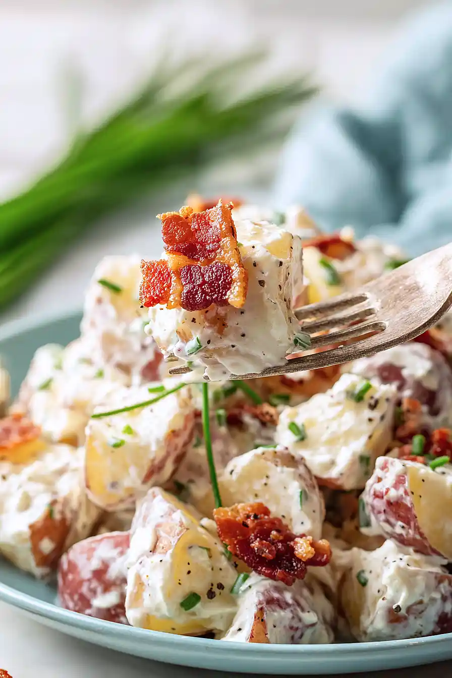 sour cream and bacon potato salad