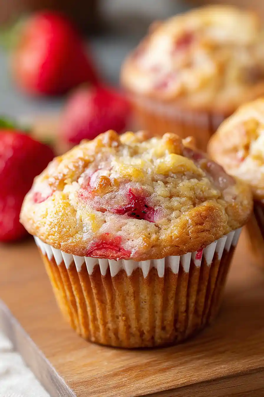 strawberry banana yogurt muffins