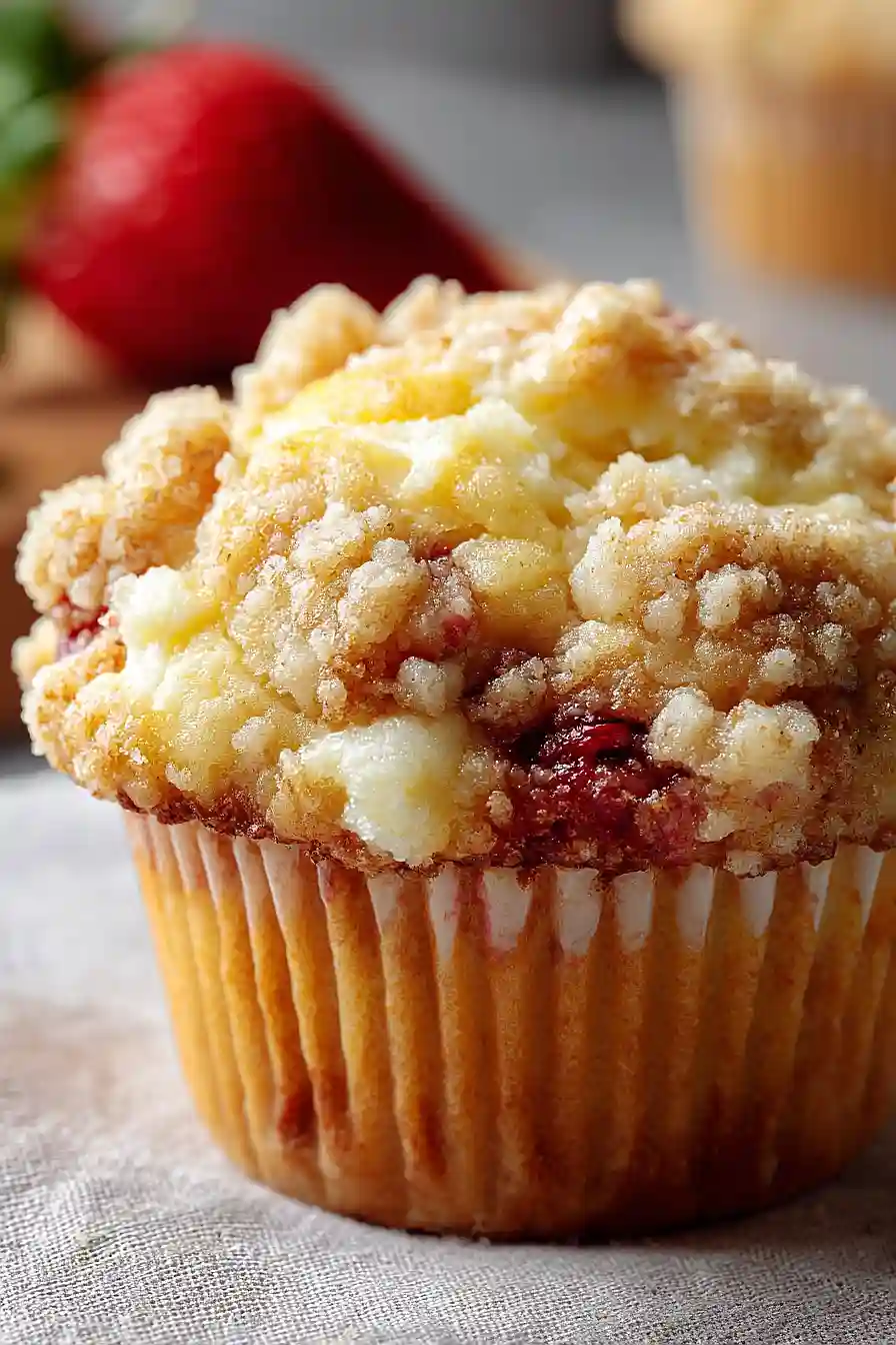 strawberry muffins with cream cheese filling