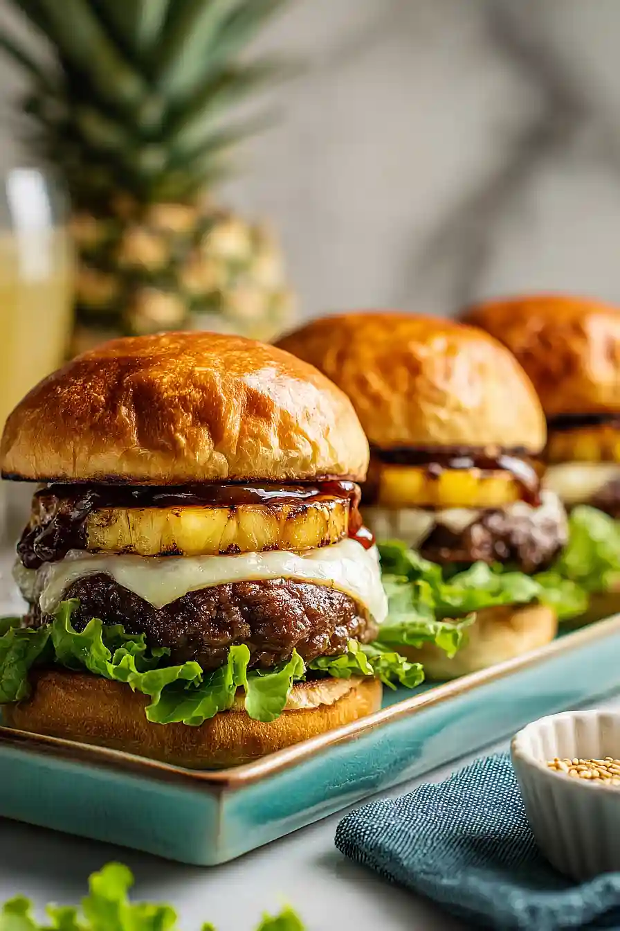 grilled pineapple burgers
