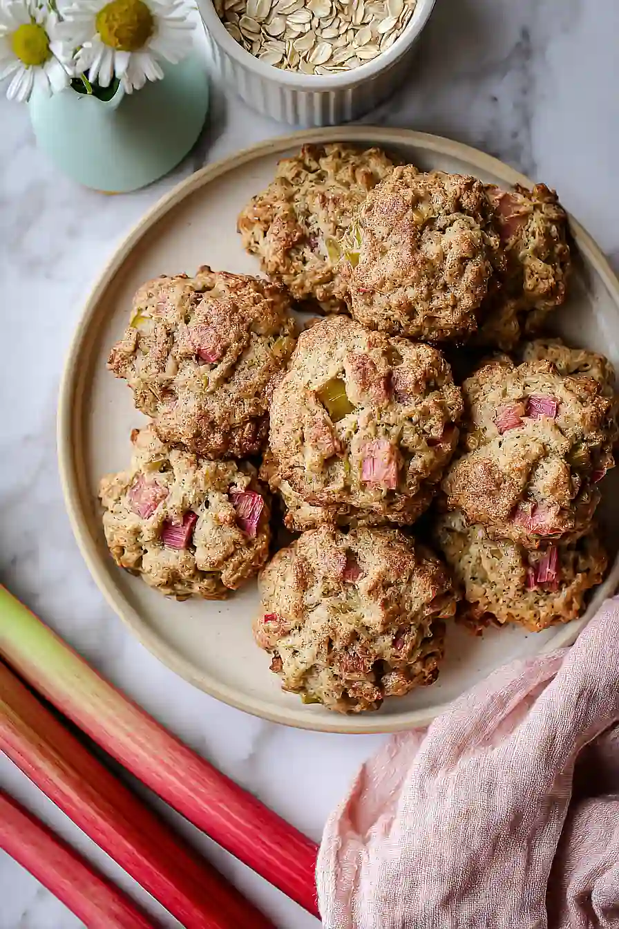 rhubarb oatmeal cookies