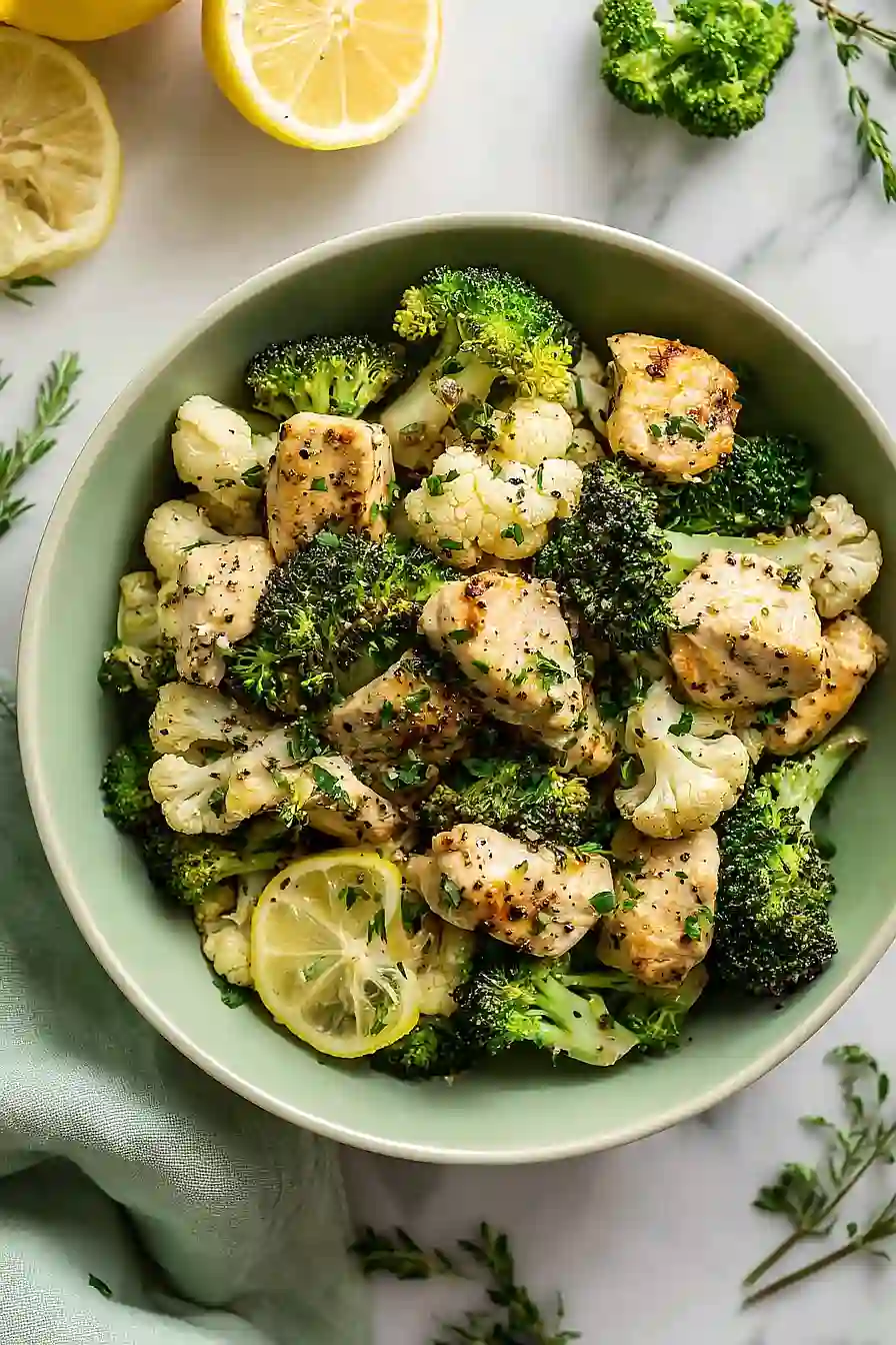 lemon chicken and broccoli