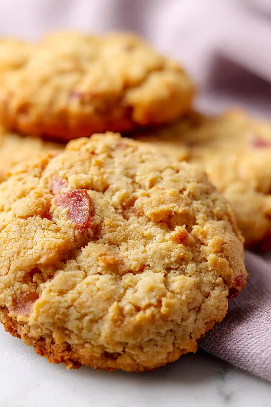 vegan rhubarb cookies