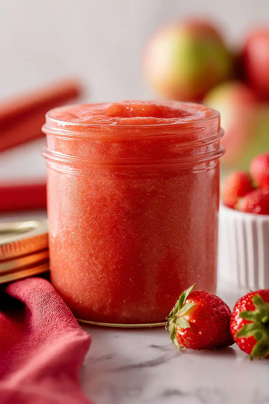 strawberry rhubarb applesauce