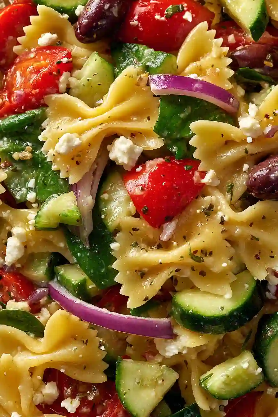 bowtie greek pasta salad