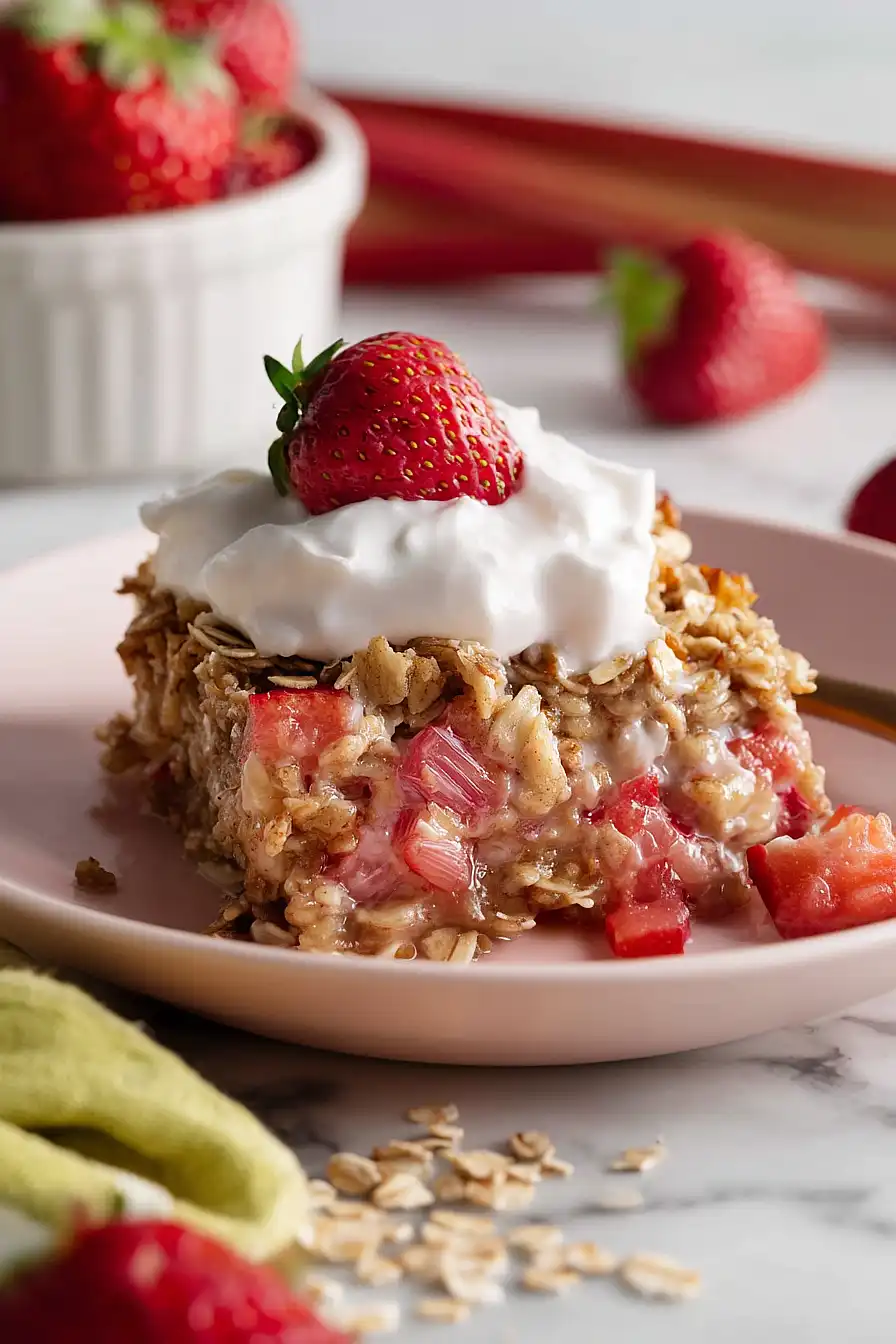 strawberry rhubarb oatmeal