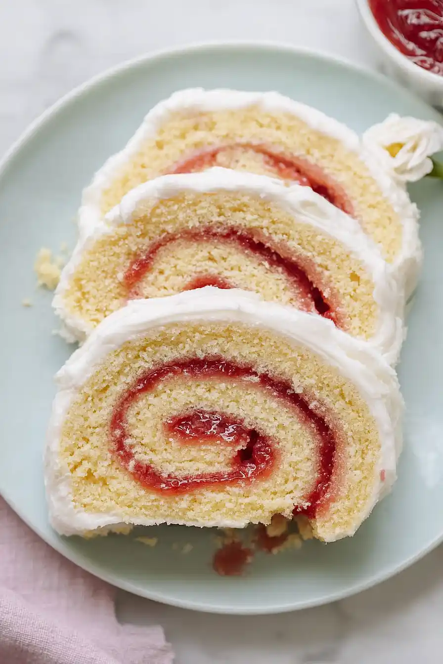 rhubarb jelly roll cake