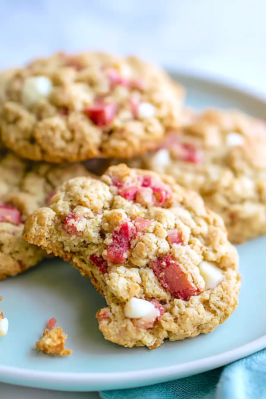 gluten free rhubarb cookies