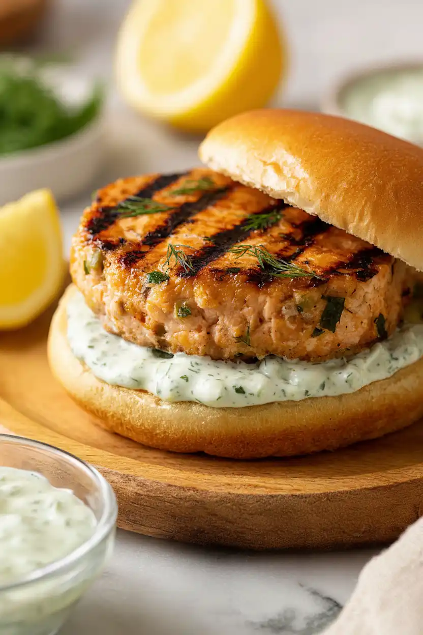 grilled salmon burgers