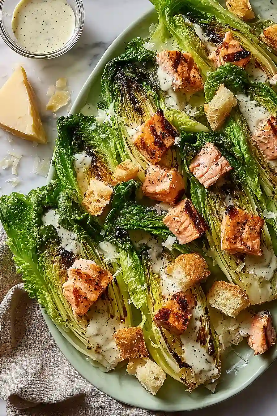 grilled salmon caesar salad