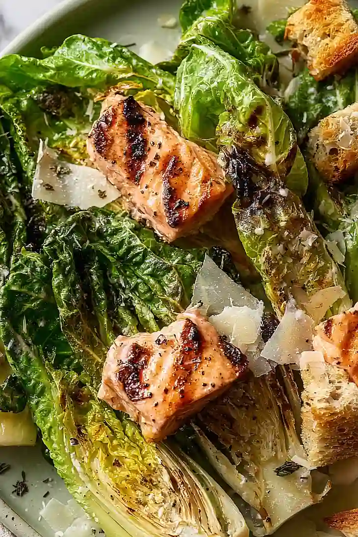 grilled salmon caesar salad