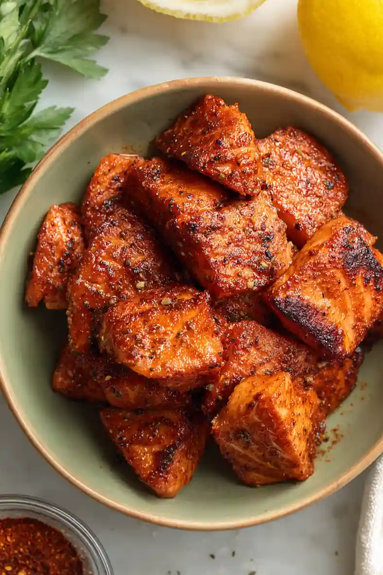 grilled salmon bites