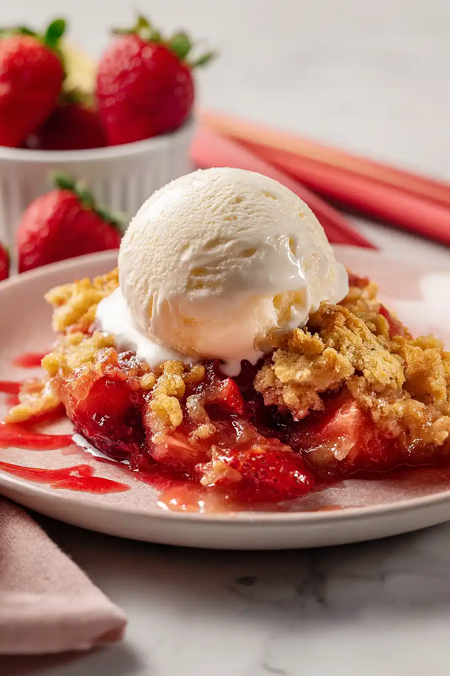 strawberry rhubarb dump cake