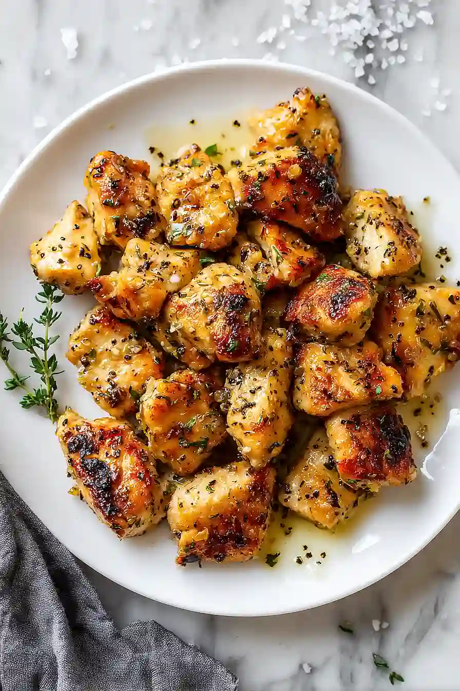 garlic lemon chicken bites