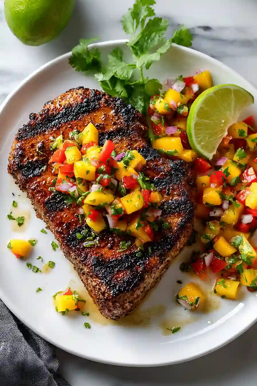 grilled pork chops with fresh nectarine salsa