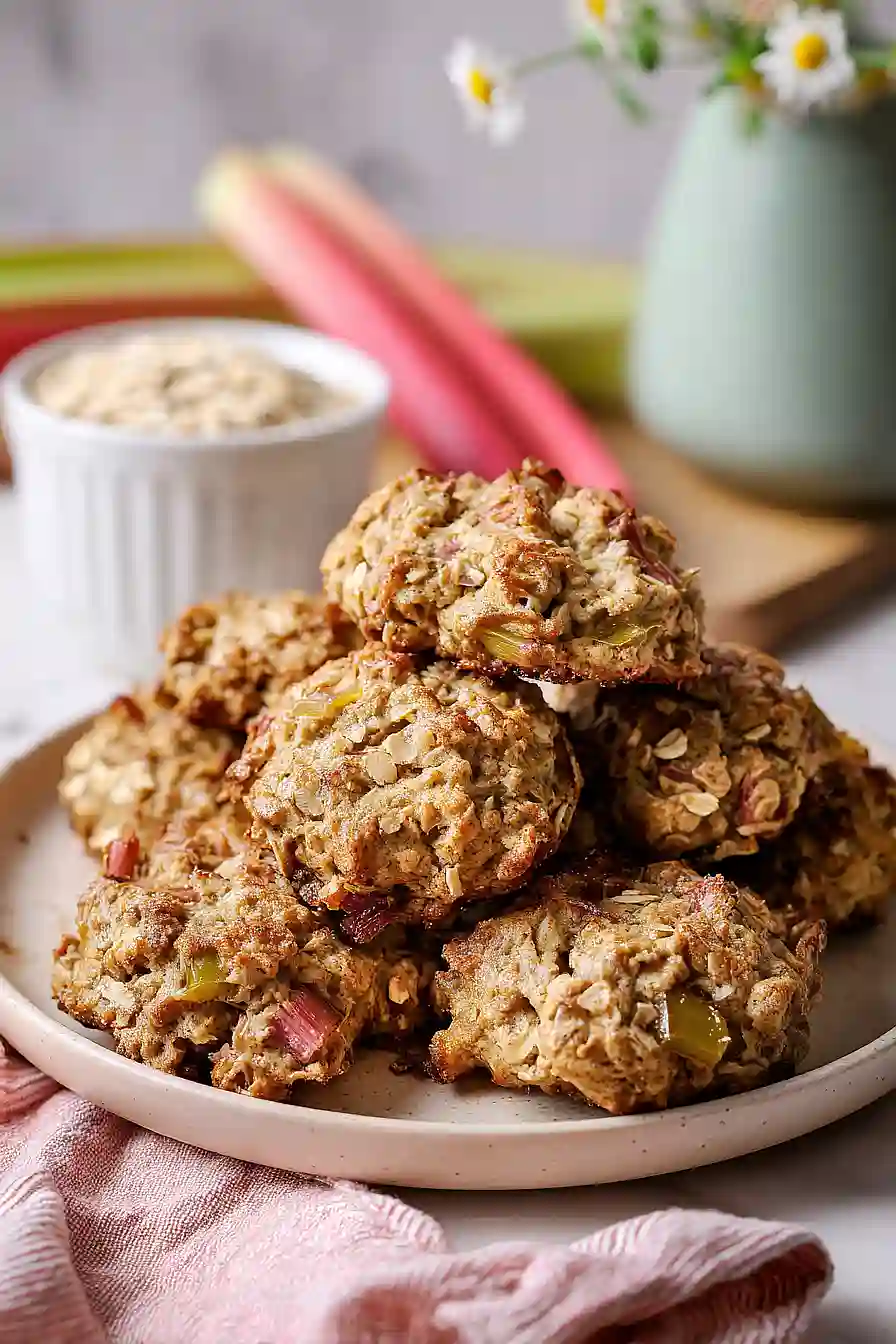 rhubarb oatmeal cookies