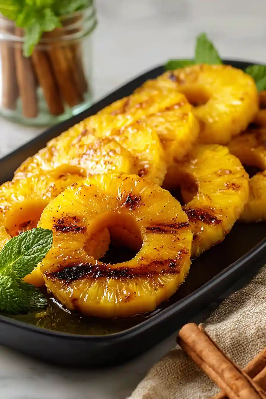 cinnamon grilled pineapple