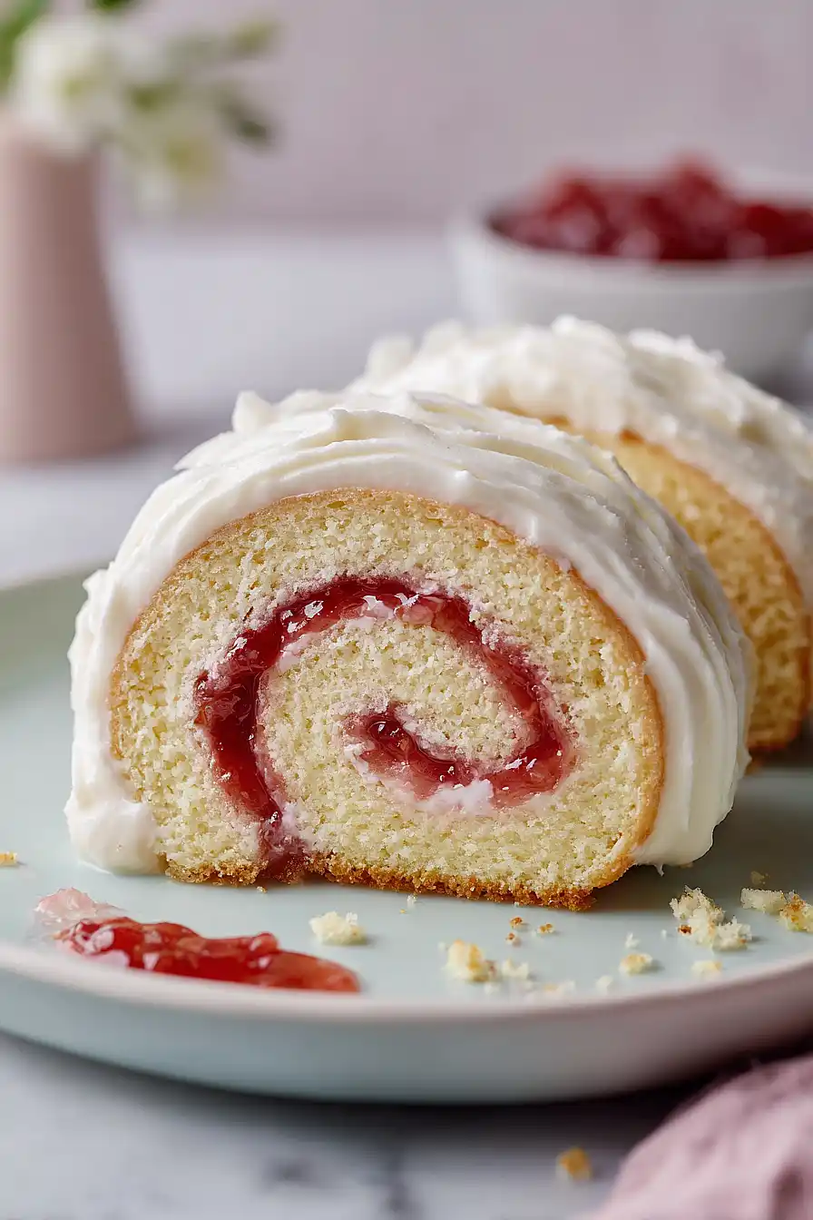 rhubarb jelly roll cake