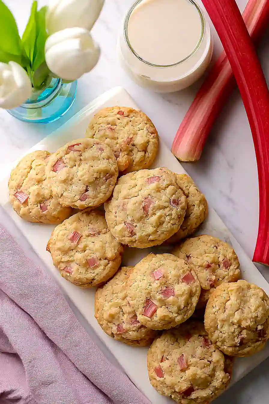 vegan rhubarb cookies