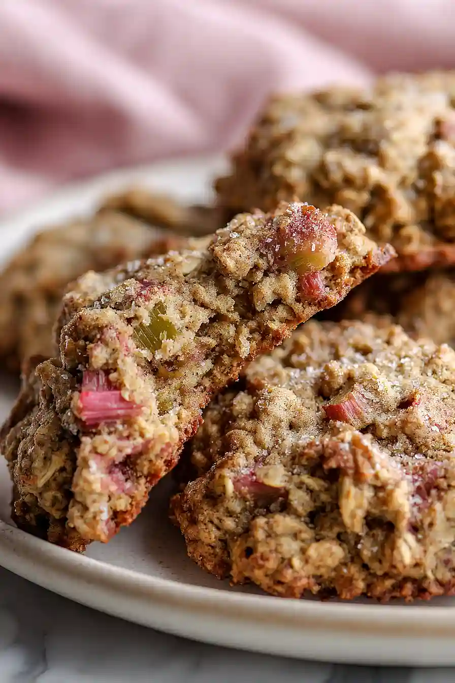 rhubarb oatmeal cookies