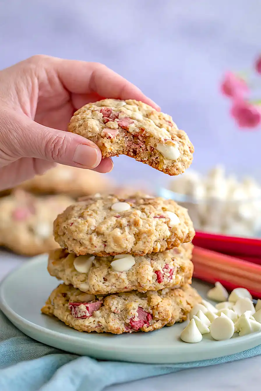 gluten free rhubarb cookies