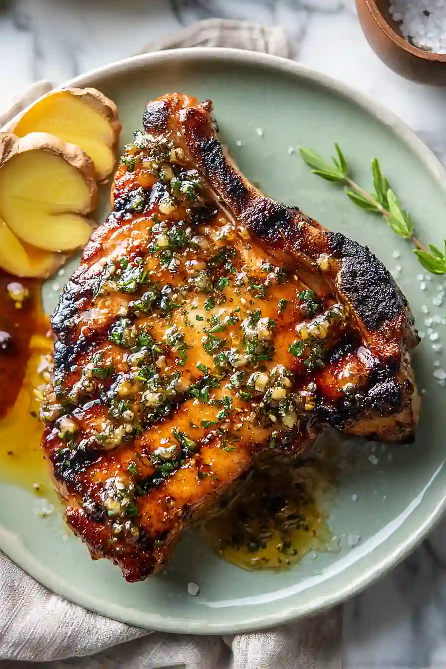 grilled sous vide pork chops