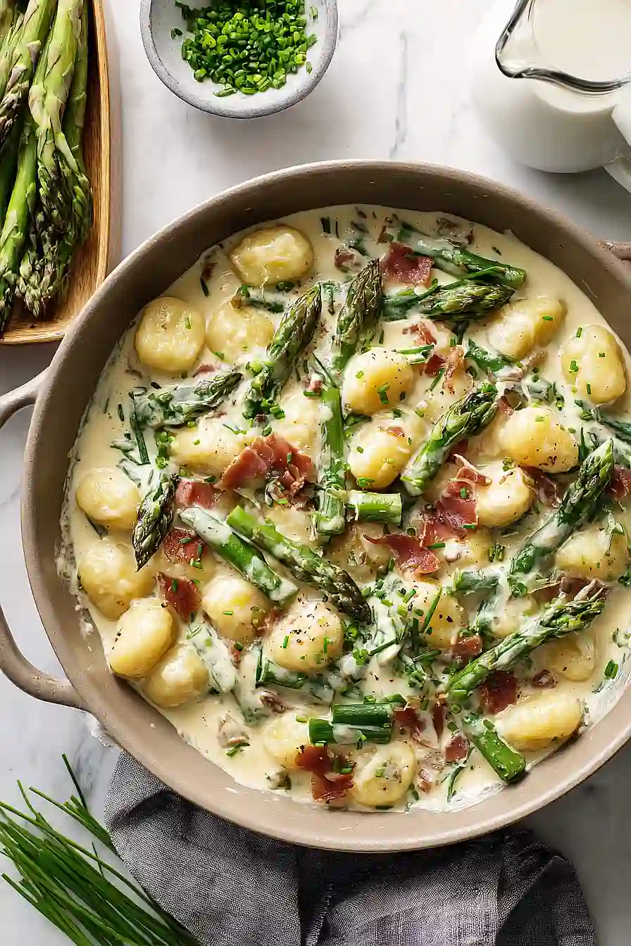 ricotta gnocchi with asparagus